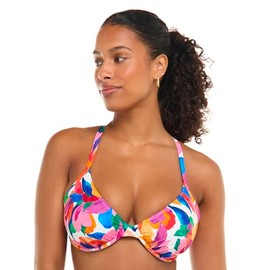 Skye Women's Standard Hilary D, DD, E, F Cup Underwire Bikini Top Swimsuit, Fantasia Floral