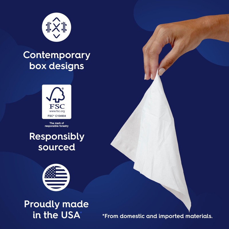 White Cloud Ultra Comfort Lotion 3-Ply Facial Tissue with Aloe