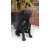 Vivid arts hollow resin black labrador 21cm