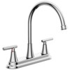 HURRAN 2 Handle Kitchen Sink Faucet, 8 Inch High Arc