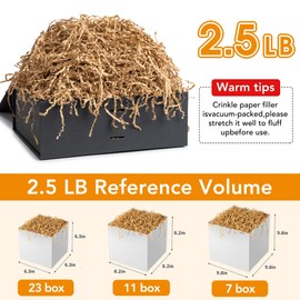 SWANGSA 2.5 LB Crinkle Cut Paper Shred Filler for Gift Baskets, Shreded Stuffing, Packing Grass Cushion Paper Streamer for Weddings, Thanksgiving, Mother's Day, Christmas, Easter, Birthdays (Karft)