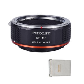 PHOLSY Lens Mount Adapter Manual Focus Compatible with Canon EF (EF-S) Mount Lens to Canon RF Mount Camera Body, EF to RF