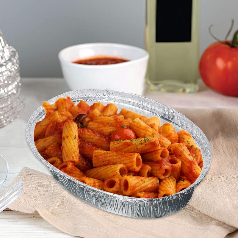 TENLITE (𝟑𝟎 𝐏𝐜𝐬) Aluminium 600ML Foil Pie Tins Full Curl