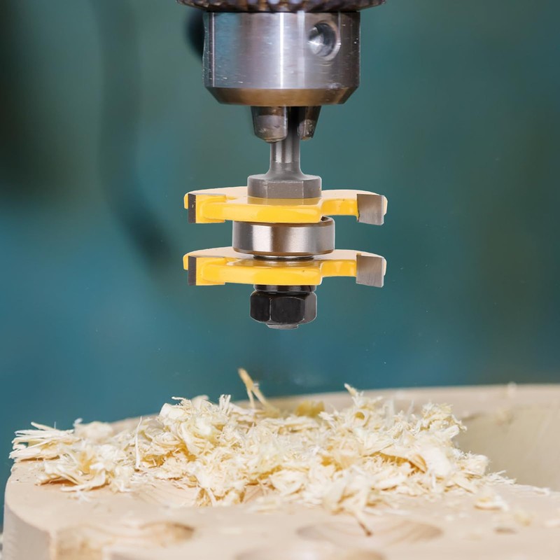 Yougfin 2PCS Tongue and Groove Set , 1/4" Shank Router