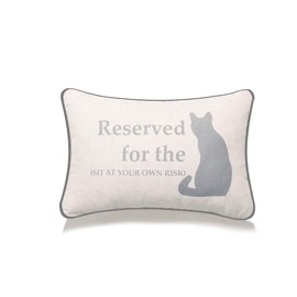 My Cottage Living Dog, Cat and Home, Pets and Family Member - Pillow Cover Only (Silhouette Reserved for The Cat 12x18 inches)
