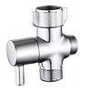 YRDL Bidet T Adapter, Brass T Adapter with Shut-off Valve,