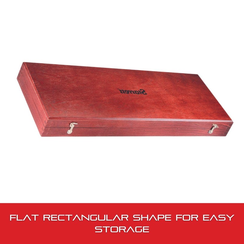 Starrett Deluxe Wood Case for 12" Gage - 2" Height,