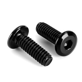 1/4-20 x 1/2" Flat Head Hex Socket Cap Screws Bolts, Stainless Steel 18-8 Black Finish, Fully Threaded, 25 PCS