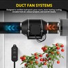 iPower 4" Quiet Inline Duct Fan with 10-speed Controller, 214