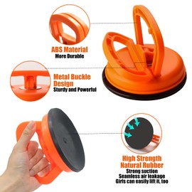 NHHEO Car Dent Repair Suction 2 Pcs Car Dent Remover Kit for Screen Glass Tile Suction Cups Efficiently and Quickly Repairs Dents In Different Areas and Shapes Of Car Body-Orange
