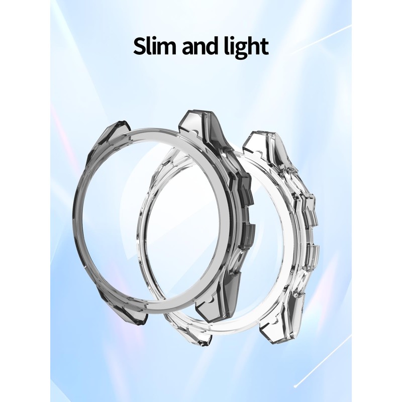 2 Pack Case for Garmin Fenix 8 51MM Smartwatch Cover,All-Round