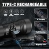 ULTRAFIRE 1500 Lumens Rechargeable Flashlight, Ultra-Bright, Zoomable & Magnetic, 5