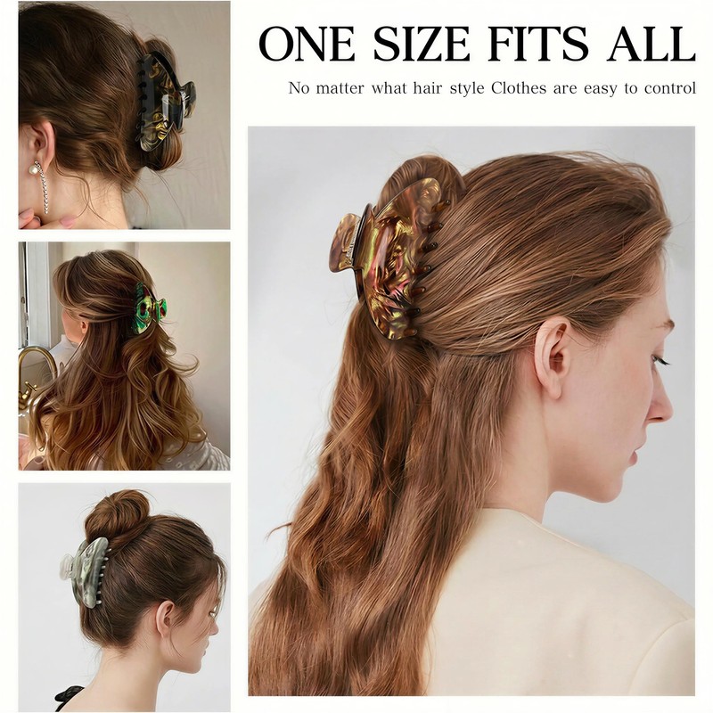 4Pack 3.34in Medium Claw Clips for Women Girls