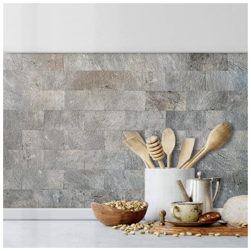 AULIGET 100 Piece Mountain Rock Peel and Stick Backsplash Wall
