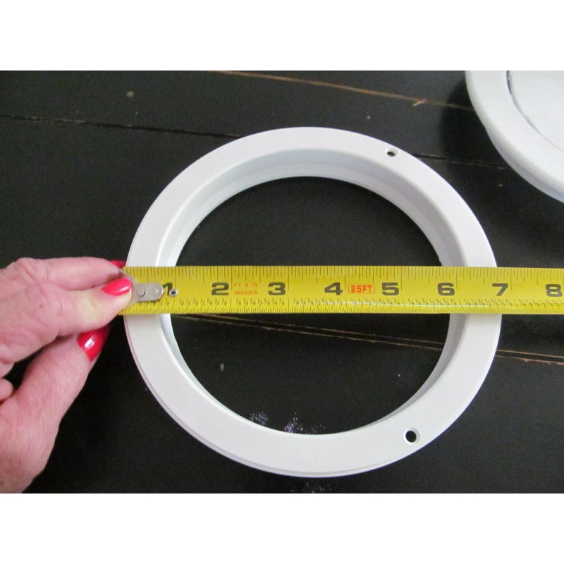 D&W 6 7/8" WHITE Round Ceiling A/C Vent 1 1/2"