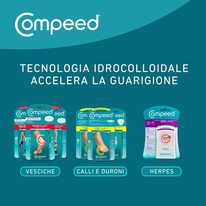 COMPEED Cerotti per vesciche, a lunga durata e guarigione veloce
