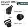Water Bottle 1 Litre, Stainless Steel Water Bottle with Straw,