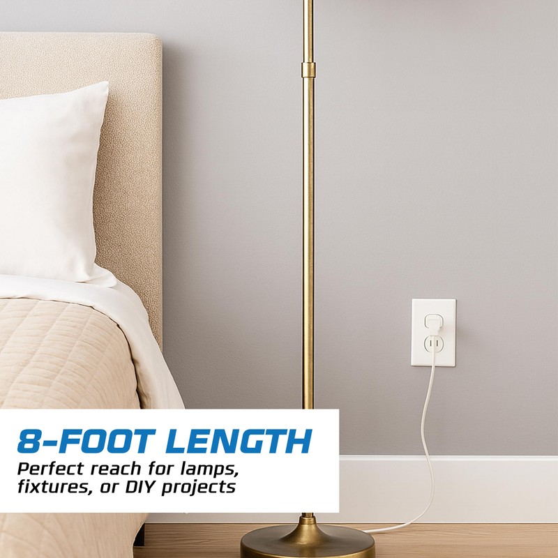 OHLECTRIC Lamp Lighting Cord with Switch Set – 8 Feet