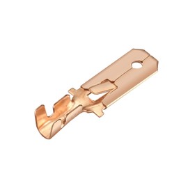 Heschen male spade quick splice crimp terminals 6.3mm crimp connector non insulated 100 pcs