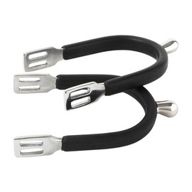 Round Projection, Rubber Cover, Stainless Steel Spurs (Left and Right 1 Set), Men's Projection, 1.0 inches (25 mm)