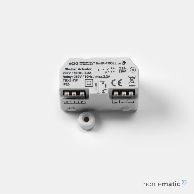Homematic IP 151347A0 Roller Shutter Actuator – Flush-Mounted, Smart Home,