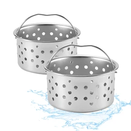 QruiLanTu 2pcs Kitchen Sink Drain Basket, 3-inch 304 Stainless Steel Drainage Filtration Basket with handle for Kitchen Sink Strainer Replacement(1.57" Depth)