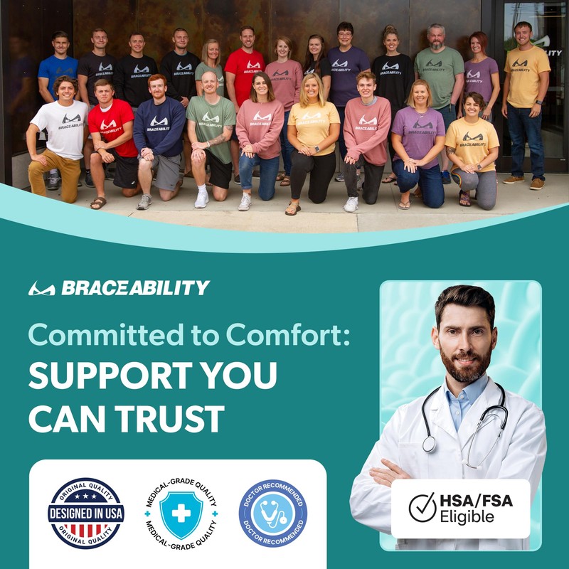 BraceAbility Umbilical Hernia Belt - Abdominal Binder Truss with Compression
