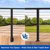 BLIKA 36" Side Mount Cable Railing Posts, Stainless Steel, Level
