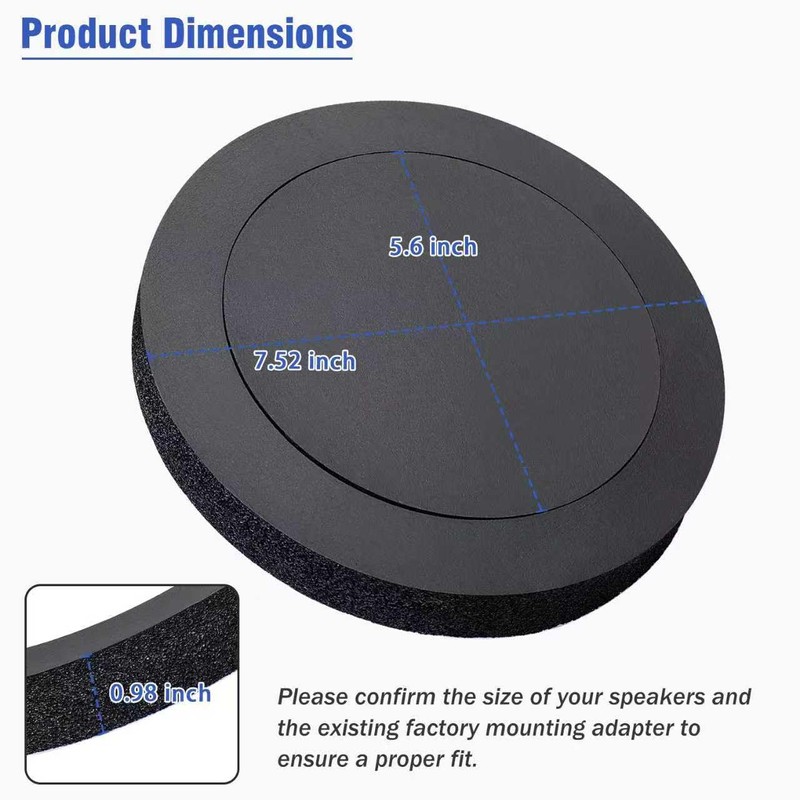 Jayubien 6.5 Inch Speaker Foam Rings,4PCS Audio Adapter Kit