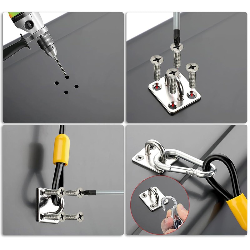 Namvo 2 Pieces Wheelie Bin Lid Locks Robust Wheelie Bin