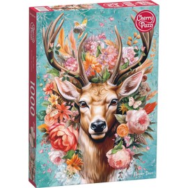 CherryPazzi 1000 piece puzzle: Deer in Flowers