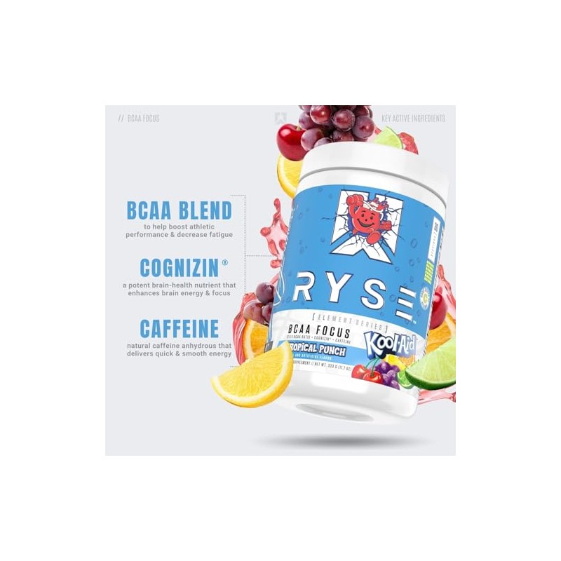 Ryse Element Series Bcaa Focus Hidratacion Enfoque Bcaas Cafeina Electrolitos