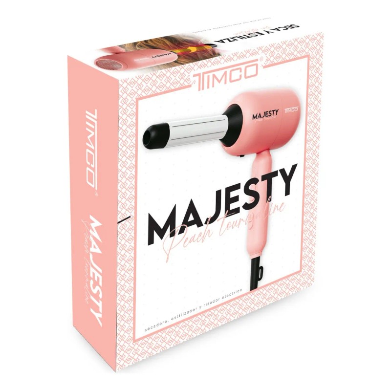 Secadora Rizador Cabello Majesty Dos Barriles 25 Mm Tourmalina Color
