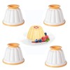 4 Pcs Pudding Moulds With Lid - Panna Cotta Cups,