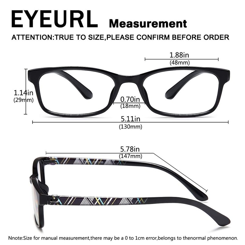EYEURL - Gafas de lectura para mujer, color morado y