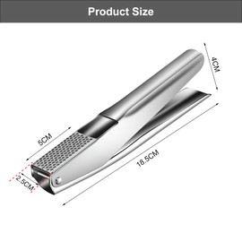 Knoblauchpresse Edelstahl, 2 In 1 Knoblauchpressen, Knoblauchschneider Garlic Press, zum Extrahieren von mehr Knoblauchpaste, Knoblauchpresse Spülmaschinenfest, Handlich & Leicht zu Reinigen