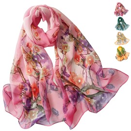 LHLZNB Elegant Chiffon Scarf for Women - Luxurious Lightweight Scarves, Beach Towels, Head Wraps, Shawls & Wraps for All Seasons - Exquisite Fashion Gift Idea (H100002)