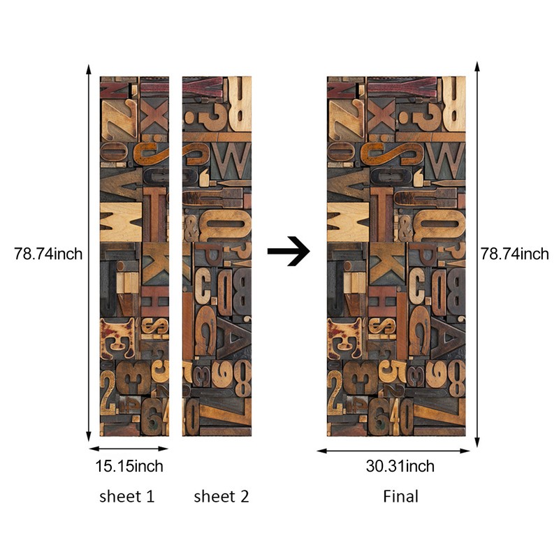3D Door Mural Door Sticker Removable Self Adhesive Wall Decal