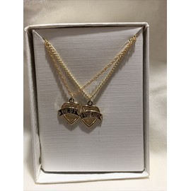 Unbranded JEWELRY for CHILD & 18" DOLL American Set of 2 Matching Gold Necklaces w Hearts