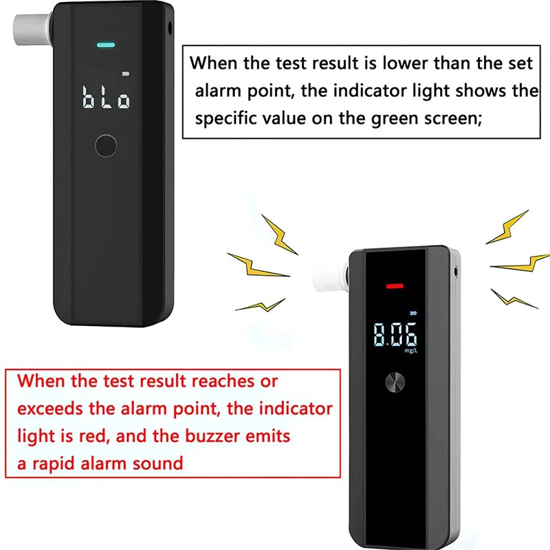 LCD Digital Breath-Alcohol Tester Breathalyser Police Analyzer 5s Response