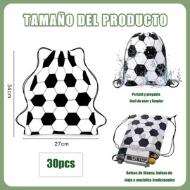 Wzenclave 30 Bolsas De Fútbol Con Cordones Bolsas Deportivas Con Cordones Mochilas Deportivas Portátiles Para Fiestas De Fútbol Gran Capacidad Mochilas De Cuerda De Viaje Regalos Para Fiestas