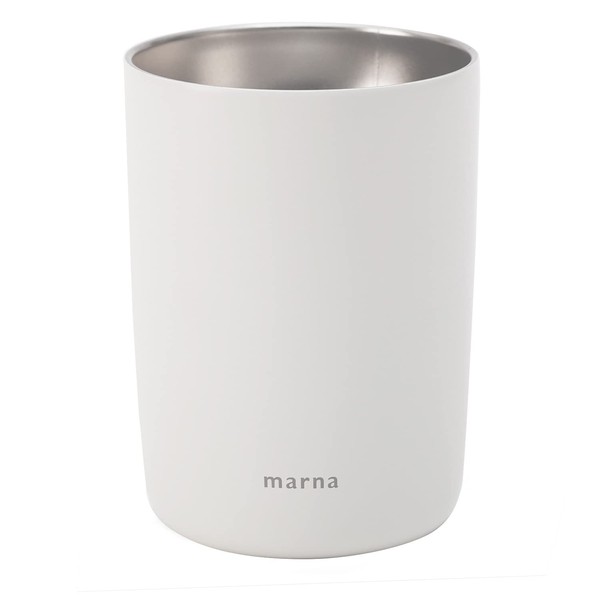 Marna K796W 2-in-1 Can Cooler, 11.8 fl oz (350 ml), Vacuum Double Layer, Tumbler, (Non-Condensation / Mouthfeel Good Border), Cold Insulation, Can Holder, Can Cooler, Present, Cocuri, Calm White