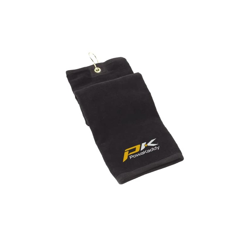 2012 Powakaddy Tri-Fold Velour Golf Towel Black