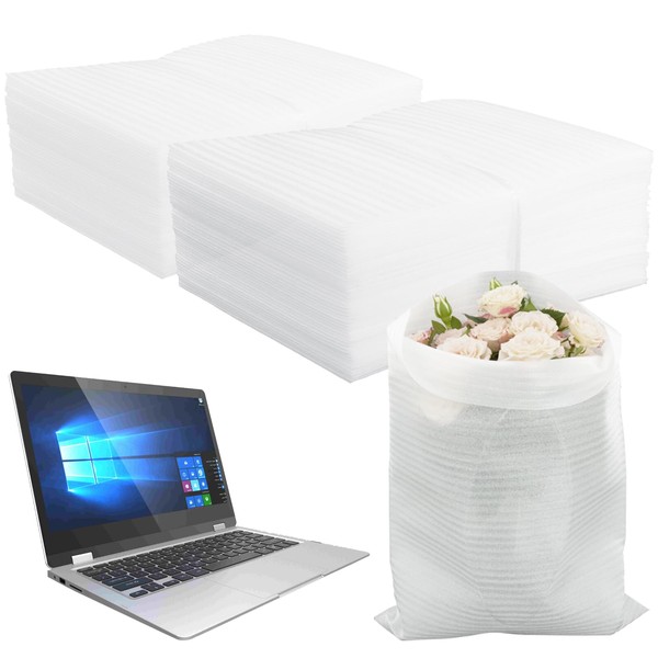 100 Pack Cushion Foam Pouches and Sheets Moving Supplies, 12X14