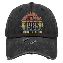 40th/50th/60th/51th/55th/56th Birthday Gifts Dad Hat Humor Baseball Caps Gifts for Him Who Like Embroidered,Baseball Hat, Vintage 1985 40th Birthday Gifts 1, One Size