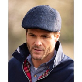 Walker and Hawkes - Gorra de lana de 6 paneles Barney Pato, Azul, X-Large
