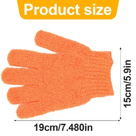 IKOPFLN Pack of 12 Exfoliating Gloves, Massage Gloves, Exfoliating Gloves for Body and Face, Massage Glove, Exfoliating Wash Gloves (White + Pink + Purple + Green + Blue + Orange), a