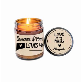 Love You Gift Someone from Connecticut Loves Me Long Distance Gift LDR Gift Heart In Connecticut Loves Me Connecticut State Connecticut Map