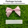 25 Pack Pink Mini Bows for Craft and 100 Pack