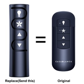 Replacement Ceiling Fan Remote Control Compatible with Hunter K6266 and Casablanca Fan 99198, Full Range Light Dimming Ceiling Fan Remote for Indoor Use Only